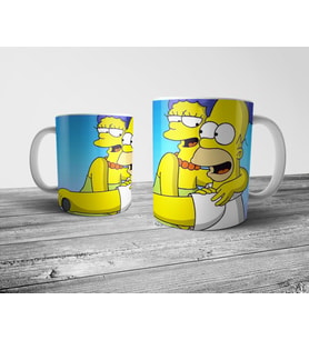 Pixxa Homer ve Marge Simpsons Kupa Bardak Model 5