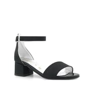 Lilo Simli Siyah Tek Bantlı Kız Çocuk Topuklu Abiye Ayakkabı