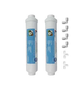 Reverse Osmosis Tezgahaltı Su Arıma Cihazı Tatlandırıcı Son Karbon Filtre 2'li (Beyaz)