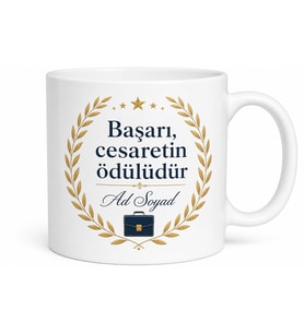 Kişiye Özel Kariyer Kutlama Baskılı Kupa Bardak İsimli Hediye