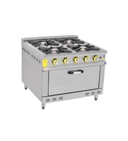 İnoxmaster 4'lü Kuzine Fırınlı Ce Belgeli Gaz/lpg 100x100x85 Cm