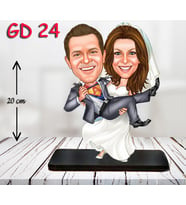 Kişiye Özel Ahşap Biblo - Gelin Damat Biblo 5 ( 3D Biblo )