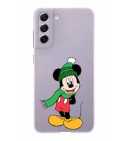 Samsung Galaxy S21 FE Kapak Mickey Mouse Tasarımlı Şeffaf Silikon Kılıf