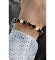 Sertifikalı > Çok Şık Lüks Doğal Taş Bileklik  Para Mıknatısı  Unisex > Handcrafted