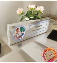 Kişiye Özel Kendin Tasarla Fotoğraflı Meslek Ünvan Masaüstü İsimlik Doktor Avukat Öğretmene Hediye