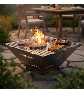 Kamp Ayısı® FireNest™: Core Ateş Çukuru Taşınabilir Ateş Çukuru Seti - 3mm Karbo (Siyah)