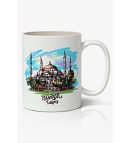 Turkey Istanbul Temalı Beyaz Kupa Bardak Sevgiliye Arkadaşa Hediye