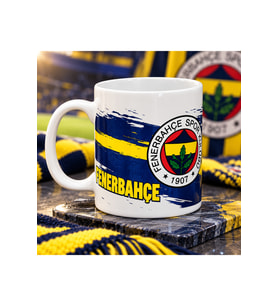 Fenerbahçe Lisanslı Taraftar Seramik Kupa Sarı Lacivert
