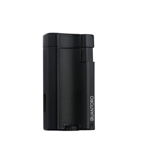 Quantoro Çift Torch Pürmüz Siyah Metal Puro Çakmağı - TRZ1078