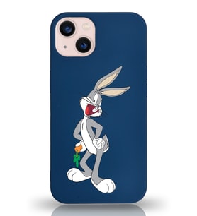Apple iPhone 13 Mini  Lansman Kılıf Bugs Bunny Tasarımlı Altı Kapalı İçi Kadife Kaplı  Kapak (Şeffaf)