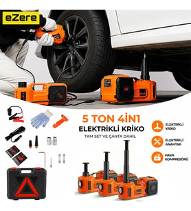 EZERE PowerLift Pro 5 Ton Çok Fonksiyonlu Elektrikli Hidrolik Kriko Lift Kaldırma - GLST4135-747