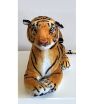 Sesli Kükreyen Kaplan Peluş 40 cm (Kahverengi)