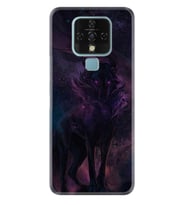 Tecno Camon 16 18P Pova Pova 3 Pova Neo Kılıf Desemli Silikon Black Purple Wolf 1791