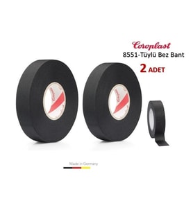 2 Adet Coroplast Tüylü Bez Bant 19mm X 15 Metre Ref:8551
