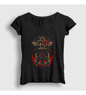 Presmono Kadın Siyah Zwanzig Rammstein T-Shirt 106803tt