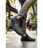 Enoch Erkek Spor Ayakkabı Yan Destek Panelli Sneaker Fileli Yürüyüş ve Outdoor Modeli