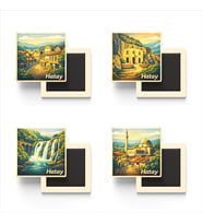 Hatay - Baskılı Buzdolap Magneti Kare - 9x9 cm - 4 Adet