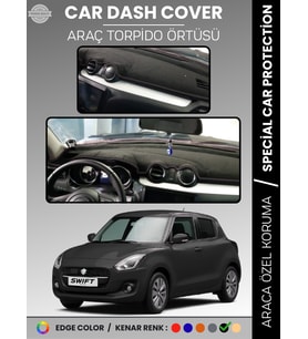 SUZUKI SWİFT (2017-2020) Torpido Örtüsü Ön Göğüs Halı Torpido Koruma Tam Uyum Kaymaz UV Koruma