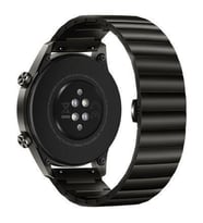 Oppo Watch 46mm 22mm Yandan Klipsli Paslanmaz Çelik Kordon + Metal Kordon Dönüştürücü (Siyah)