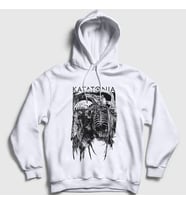 Presmono Unisex Beyaz Death Katatonia Kapüşonlu Sweatshirt 89683tt