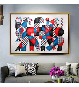 Altın Çerçeveli dekoratif tablo l251 (Gold)