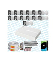 Provzen HiLook 13 Kameralı Full HD ColorVu Mikrofonlu Güvenlik Kamerası Olay Anında bildirim