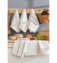 Sophia Mutfak Havlusu 6 Adet (45x30 cm) Krem
