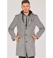 PLT8406 DEWBERRY ERKEK PALTO-GRİ