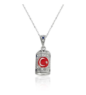 Ay Yıldız Dualı Cevşen 925 Ayar Gümüş Kolye