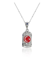 Ay Yıldız Dualı Cevşen 925 Ayar Gümüş Kolye