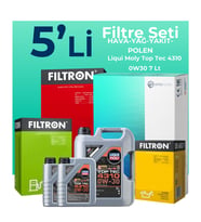Filtron Peugeot Boxer 2.2 Dizel BLUEHDi Filtre Bakım Seti Liqui Moly Motor Yağlı (2019-2024) 5 Li