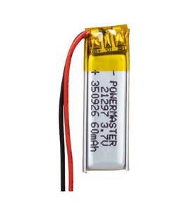 Powermaster 3.7 Volt 60 Mah Lityum Polimer Şarjlı Pil 3.5X9X26 mm Akıllı Saat Kulaklık Pili