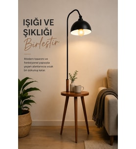 DEMET SEHBALI AHŞAP LAMBADER CEVİZ RETRO 3 BAŞLIKLI