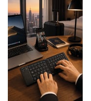 Lexroo Katlanabilir Bluetooth Klavye 3 Cihaz Bağlantılı Kablosuz Taşınabilir Klavye