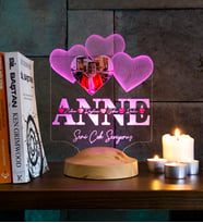 Anneye Hediye, Fotoğraflı Anne Hediyesi, İsim Yazılı Resimli Kişiye Özel 3D Resimli Led Lamba