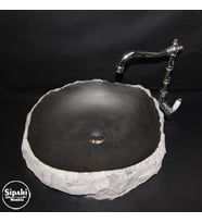 Sipahi Marble Bazalt Şekilsiz Tasarım Lavabo
