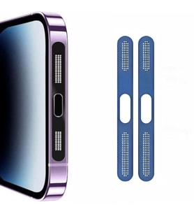 Ally iPhone 14 Pro Max İçin Anti-Dust Toz Ve Kir Önleyici Sticker 2 Adet Set (Mavi)