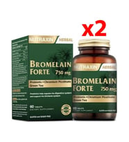 Nutraxin Bromelain Forte 60 Tablet x2 Adet (Renksiz)