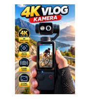 Taşınabilir 4K Vlog Kamera 2.0 İnç IPS Ekran Ayarlanabilir Lens Auto Focus Stabil Çekim
