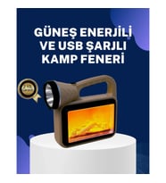 Mey İthalat® Solar Alev Lambası – Kamp, Bahçe ve Dış Mekan İçin