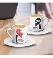 Puzzle Love İsme Özel İkili Kahve Fincanı