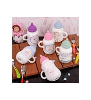 Porselen Silikon Kapaklı Bebek Biberonu 330ml