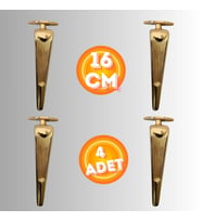 16 CM METAL KLAS KOLTUK AYAĞI MOBİLYA AYAĞI ÜNİTE AYAĞI KONSOL AYAĞI PUF BERJER AYAĞI (4 ADET)