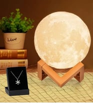 3D Gezegen Gece Lambası Ve Kar Tanesi Kolye (Çok Renkli)