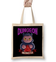 Dungeon Meowster Cute & Funny Gaming Bez Çanta Uzun Saplı