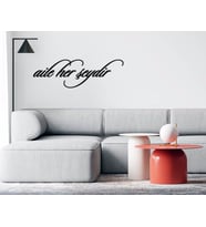 BK Home Aile Her Şeydir Ahşap Duvar Yazısı (Siyah)