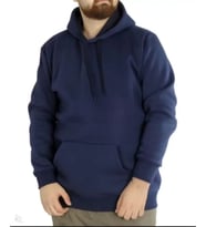 Erkek Uzun Kol Kapşonlu Basic Sweatshirt Hoodie - Lacivert
