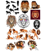 Aslan Sticker Set 8 25 Parça Telefon, Tablet, Defter, Laptop Sticker