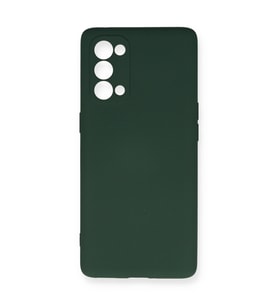 Oppo Reno 5 Pro Kılıf Nano İçi Kadife Silikon - Koyu Yeşil
