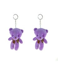 Anahtarlık pelüş Ayıcık Anahtarlık İkili Set Mor 12 Cm